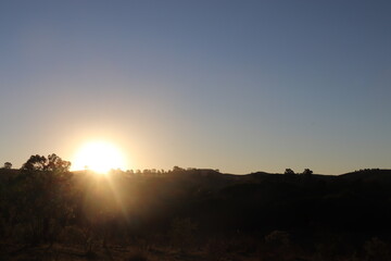 sunset in the mountains