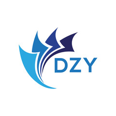 DZY letter logo. DZY blue image on white background. DZY Monogram logo design for entrepreneur and business. . DZY best icon.
