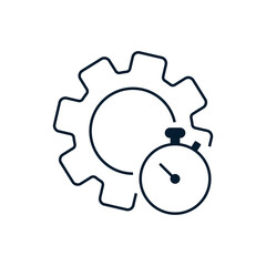 Process speed concept. Vector icon isolated on white background.