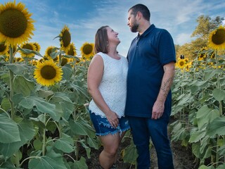 Man and Woman Gazing Into Each Others Eyes in KS