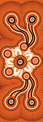 Aboriginal vector dot art design