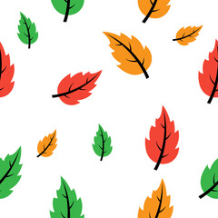 Obraz premium leaf seamless pattern vector design