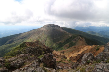 Obraz na płótnie Canvas 2022年9月の栃木県の茶臼岳の登山