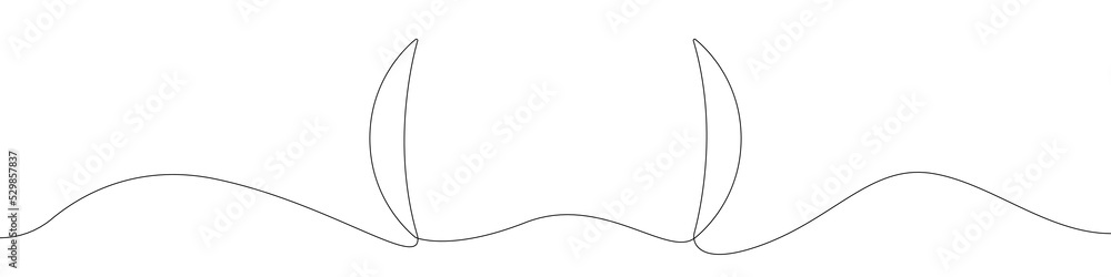 Poster brackets icon line continuous drawing vector. one line brackets icon vector background. brackets. co