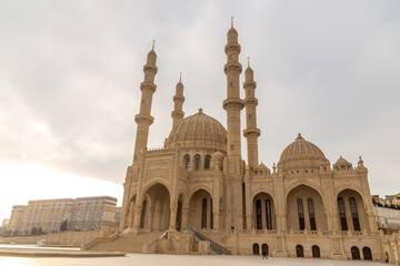 Obraz premium Heydar Aliyev mosque (Heydar Mascidi). Baku city, Azerbaijan.