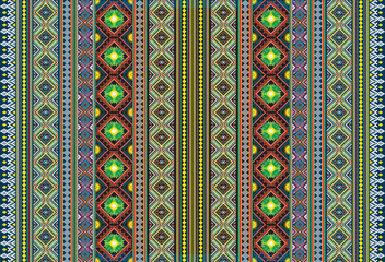 Ethnic monochrome seamless pattern. Background with Aztec geometric patterns. Print with a tribal theme. Fabric from the Navajo people. Abstract wallpaper in a modern style