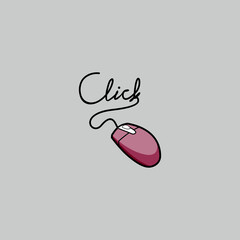 Computer mouse pointer to click