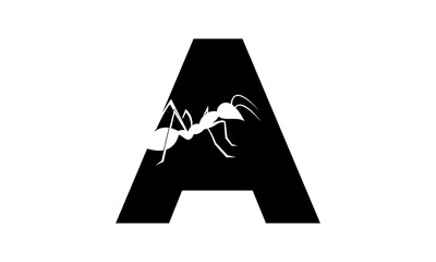 Letter A for ant vector logo design