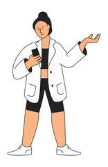 Woman using smartphone. Chatting talking in social media concept