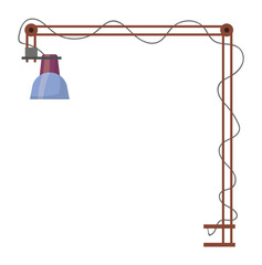 Clamp table lamp. Swing arm desk light