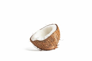 3D rendering of a coconut isolated on a white background