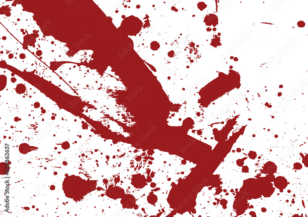 Poster abstract vector splatter red color isolated background. illustration vector design