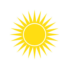 Pointed sun. Sunshine vector icon pictogram illustration image