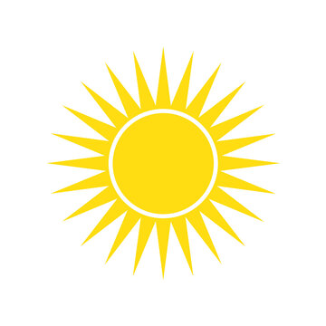 Pointed sun. Sunshine vector icon pictogram illustration image