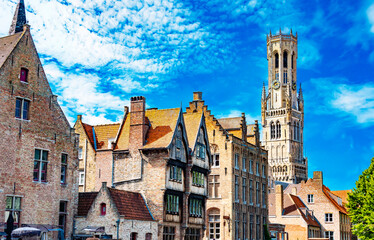 Fototapeta na wymiar Architecture of the historical city of Bruges, Belgium