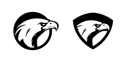 Abstract eagle logo isolated on white background