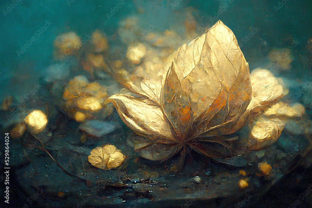 Poster beautiful lotus flower on abstract background.. flower in lake