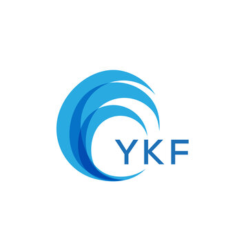 YKF letter logo. YKF blue image on white background. YKF Monogram logo design for entrepreneur and business. YKF best icon.
