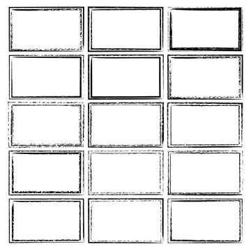 set of black and white frames