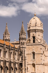 Fototapeta na wymiar Jerónimos Monastery, Mosteiro dos Jerónimos in Belém, Lisbon, the capital of Portugal. UNESCO World Heritage Site.
