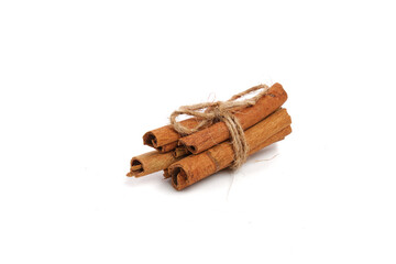 cinnamon sticks isolated on white