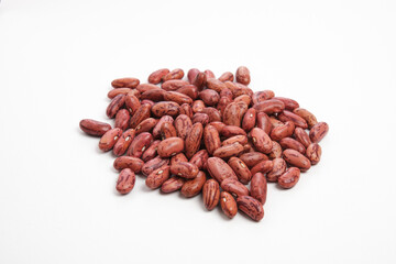 red kidney beans isolated on white background