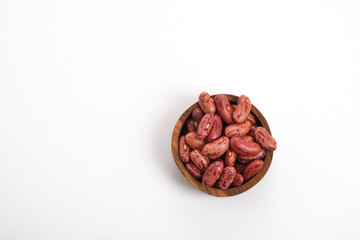 red kidney beans isolated on white background