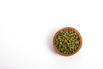 mung beans isolated on white background