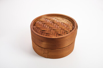 dim sum steamer isolated on white background