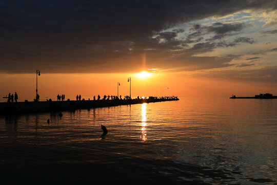 Sonnenuntergang in Triest