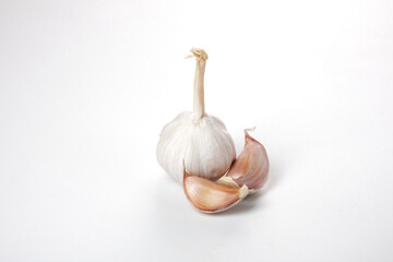 garlic isolated on white background