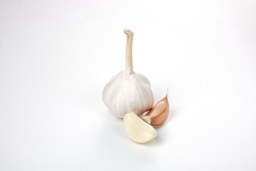 garlic isolated on white