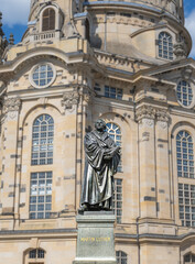 Fototapeta na wymiar Martin Luther monument in Dresden, Germany