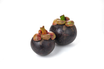 mangosteen isolated on white