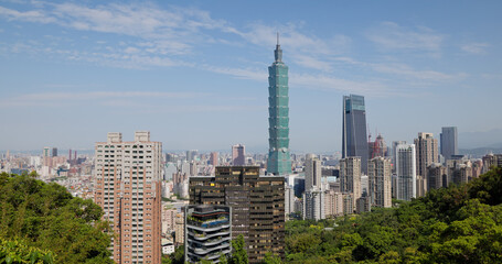 Taipei city skyline