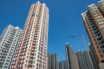 Hong Kong residential district apartment building