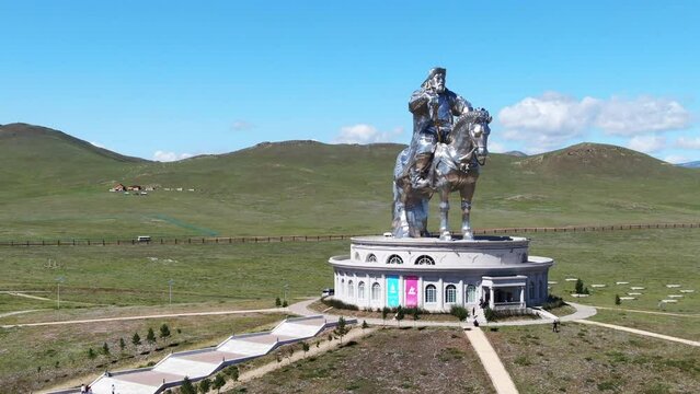 Genghis Khan statue horse steel steep mongolia