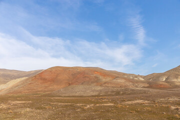 Garnet mountains of Khizi. Azerbaijan.