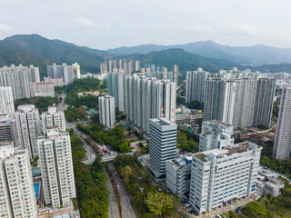 Top view of Hong Kong city