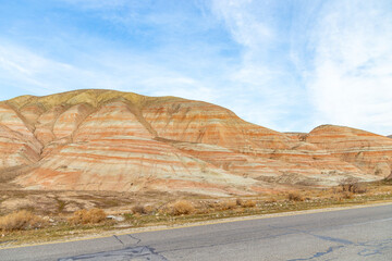 Garnet mountains of Khizi. Azerbaijan.