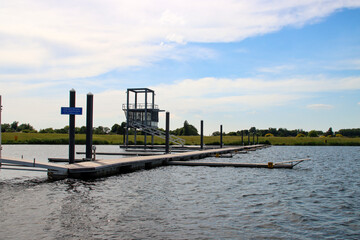 Willem-Alexanderbaan as rowing facility in water storage Eendragtspolder for preventing flood