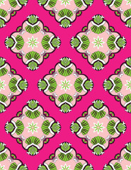 Abstract Ethnic Modern Damask Seamless Pattern Hand Drawn Vector Design Retro Concept Trendy Fashion Colors Perfect for Allover Fabric Print or Wrapping Paper