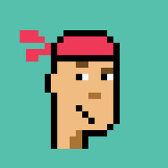 collection of crypto punks in vector illustration 3