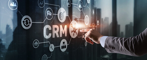 CRM Customer Relationship Management. Customer orientation concept. Care for employees