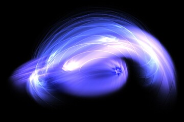 background violet shape art on black, fractal 