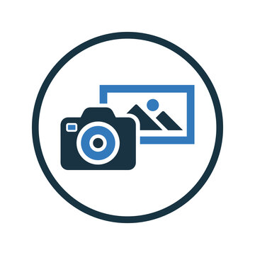 Photography, image, camera icon. Simple vector illustration.