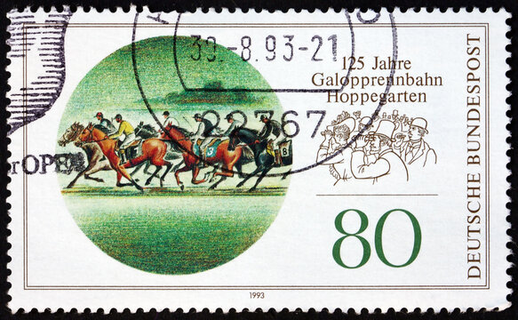 Postage stamp Germany 1993 Dahlwitz Hoppegarten (Hippodrome), Berlin