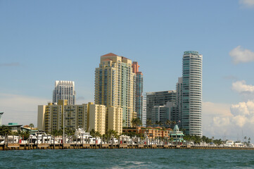 Miami Beach waterfront skyline - 529874610