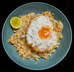 fried egg with fried rice