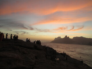 Fototapeta na wymiar Sunset in Rio